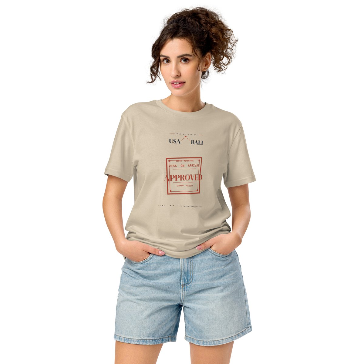 USA to Bali Visa Approved Tee — front view
