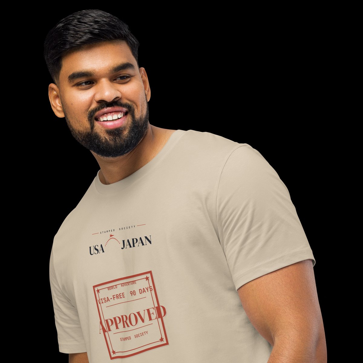 USA to Japan Visa-Free Approved Tee — front view